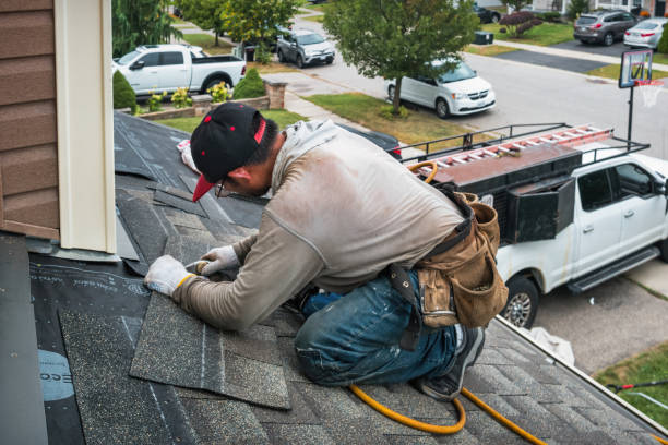 Professional Roofing technician working in Wilton, CT